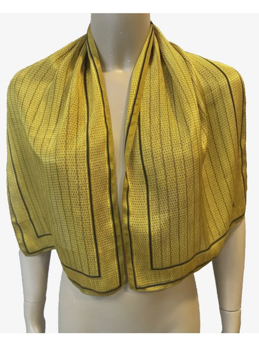 Vintage GLENTEX Silk Scarf, Muted Geometrics, Classic, Unisex 13